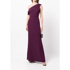 SACHIN & BABI Davis Cold-Shoulder Gown Dark Plum Purple Cocktail  Women’s 4